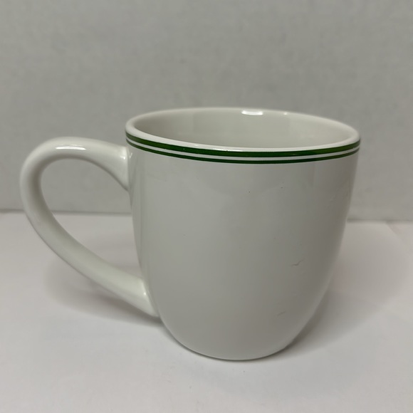 Harry & David Burgundy Stag Deer Christmas Green Stripe Ceramic 16 ounce Mug - Picture 2 of 4